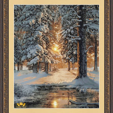 Схема вышивки «зимняя краса»