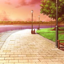 Схема вышивки «Вечерняя набережная»