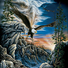 Схема вышивки «орёл»