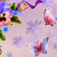 Схема вышивки «Бабочки»
