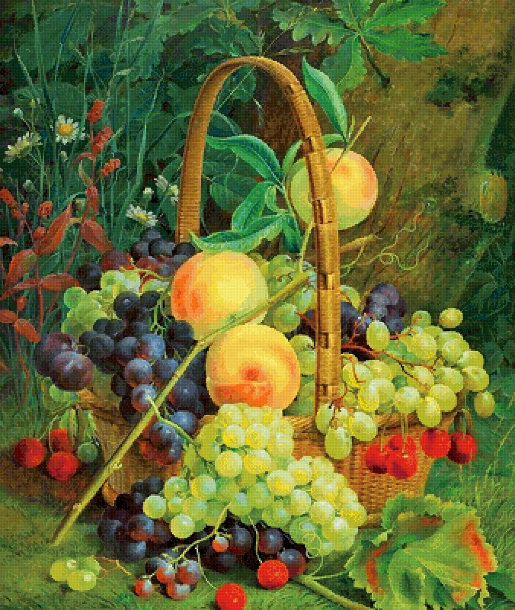 Корзинка с фруктами - фрукты, корзина - предпросмотр