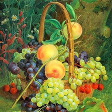 Схема вышивки «Корзинка с фруктами»