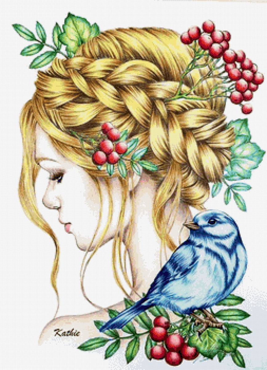 девушка - рисунок - предпросмотр