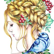 Схема вышивки «девушка»