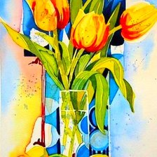 Схема вышивки «Тюльпаны»