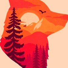 Схема вышивки «Лис»