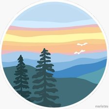 Схема вышивки «Лес»