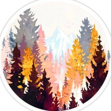 Схема вышивки «Лес»