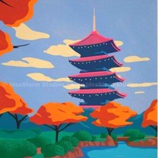 Схема вышивки «Киото»