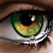 Схема вышивки «Глаз со слезой»