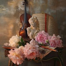 Схема вышивки «Натюрморт со скрипкой»