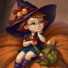 Схема вышивки «маленькая ведьма»