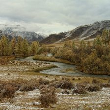 Схема вышивки «Первый снег»