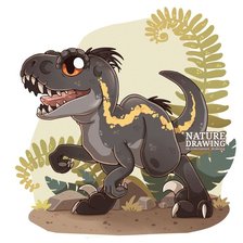 Схема вышивки «Динозавр»