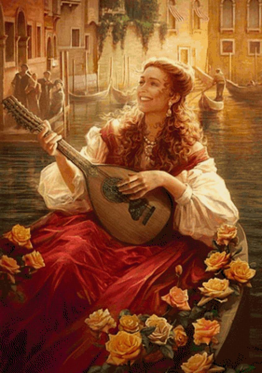 №2531864 - лодка, вода, музыкальный инструмент, венеция, песня, музыка, гитара - предпросмотр