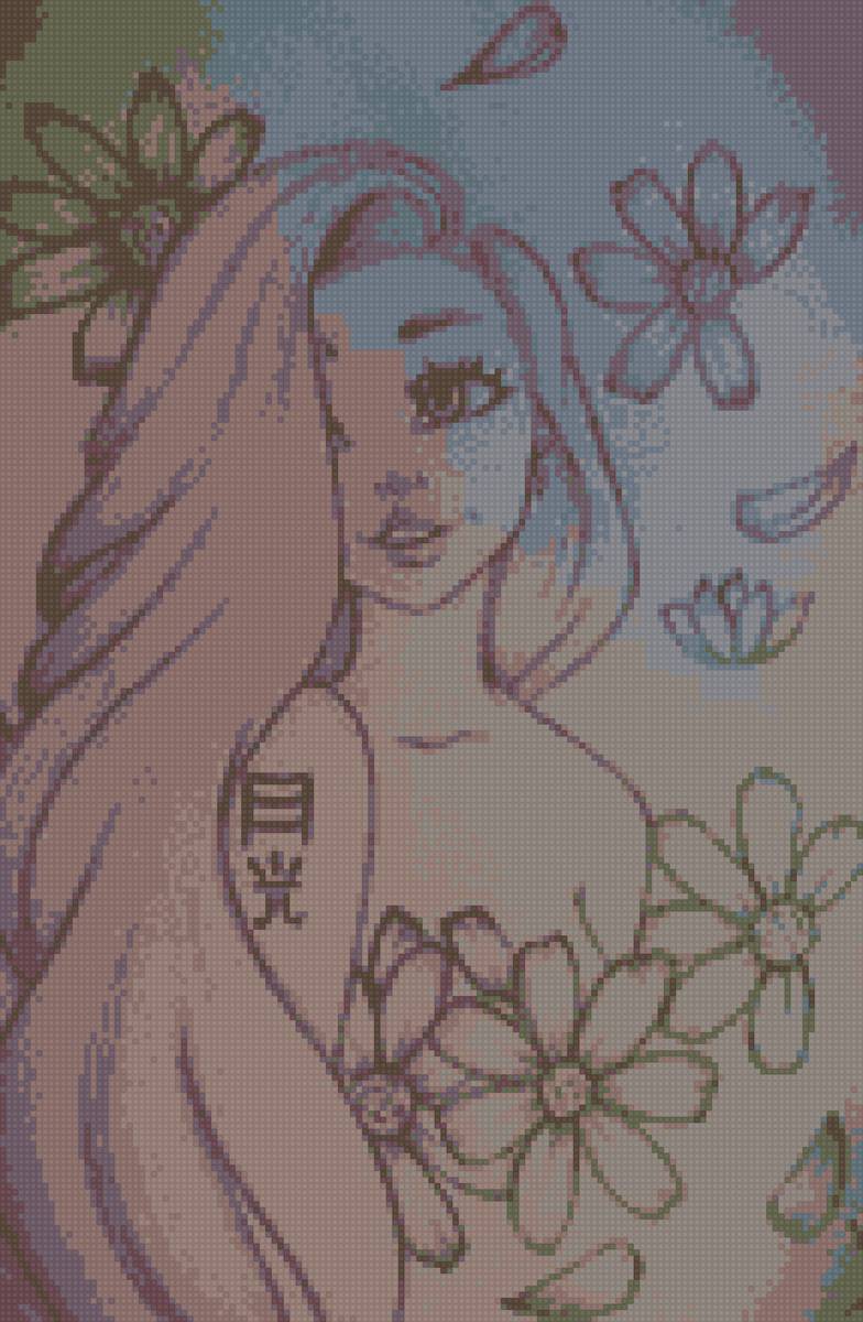 Девушка - девушка, япония, аниме, токио - предпросмотр