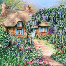 Схема вышивки «Сказочные домики»