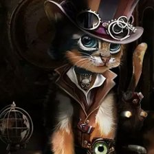 Схема вышивки «Котик»