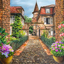 Схема вышивки «внутренний дворик»