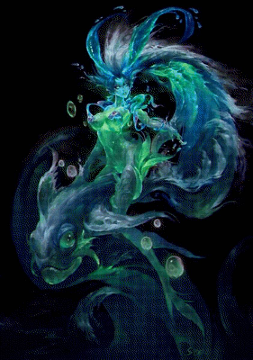 Водяная нимфа - фэнтези, девушка, нимфа - предпросмотр