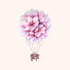 Схема вышивки «Воздушный шар из цветов»