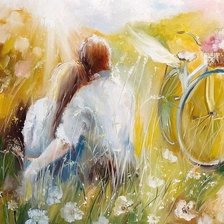 Схема вышивки «Влюблённые»