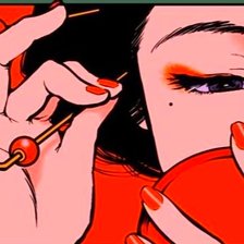 Схема вышивки «гейша»