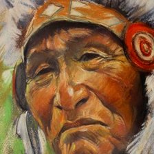 Схема вышивки «индеец»