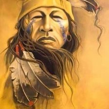 Схема вышивки «индеец»