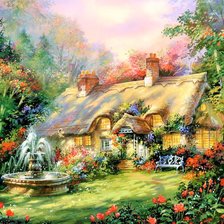 Схема вышивки «Сказочные домики»