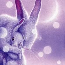 Схема вышивки «Зайка с мамой»