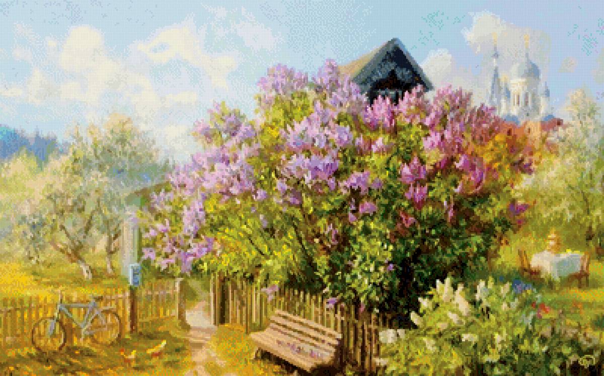 Владимир Жданов. Деревенский пейзаж - владимир жданов, деревня, пейзаж - предпросмотр