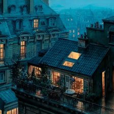 Схема вышивки «убежище на крыше»