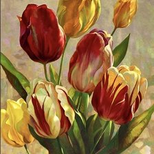 Схема вышивки «букет тюльпанов»