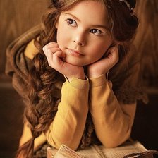 Схема вышивки «мечтательница»