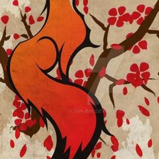 Схема вышивки «лиса»