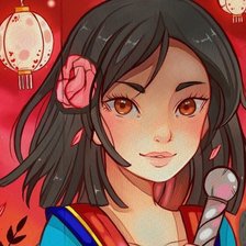 Схема вышивки «мулан»