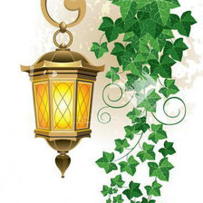Схема вышивки «фонарь с плющем»