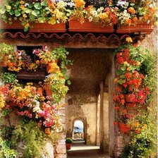 Схема вышивки «пейзаж»