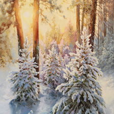 Схема вышивки «Зимний рассвет»