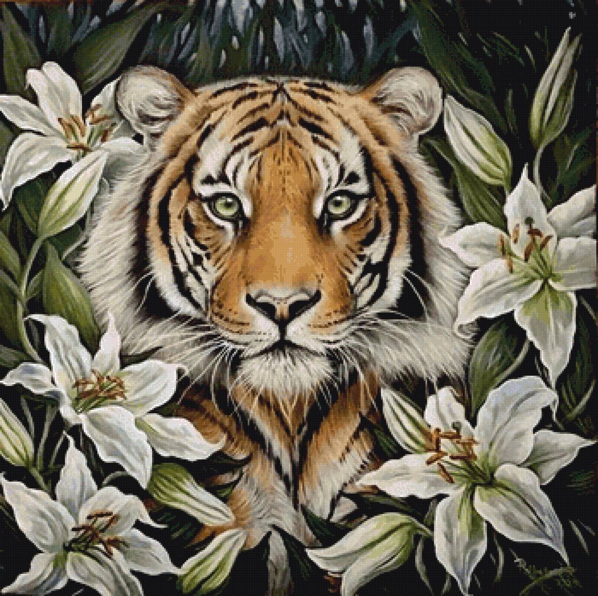 Тигрица - дикий зверь, тигр - предпросмотр