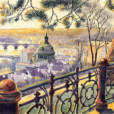 Схема вышивки «Прага. Худ. Юрий Шевчук»