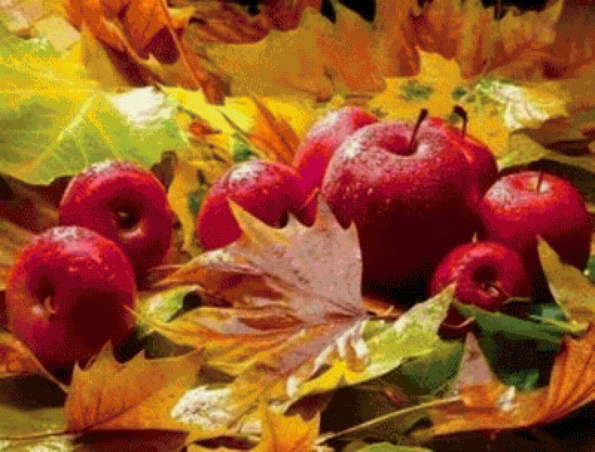 Пейзаж - яблоки, осень - предпросмотр