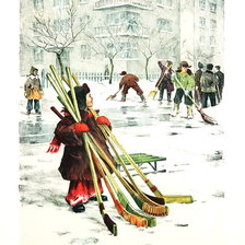 Схема вышивки «Юные хоккеисты»