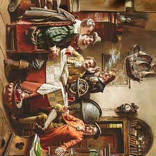 Схема вышивки «Заседание клуба путешественников»