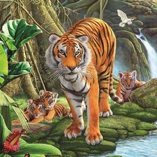 Схема вышивки «tigres oh»