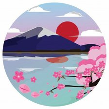 Схема вышивки «япония гора фудзияма»