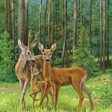 Схема вышивки «Олени»