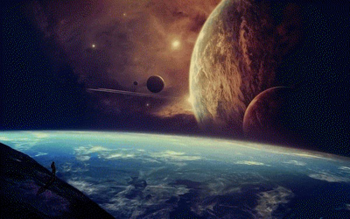 4 планеты - космос, планеты - предпросмотр