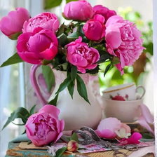 Схема вышивки «Пионы»